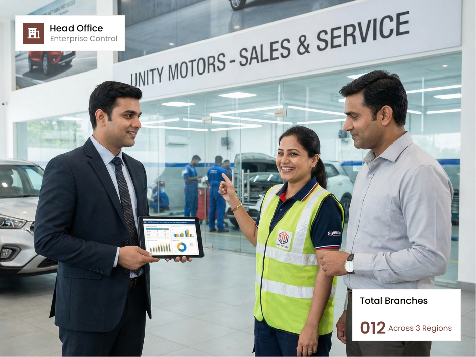 CIPHER CRM shareable task link showing a service job status and checklist to a vehicle owner