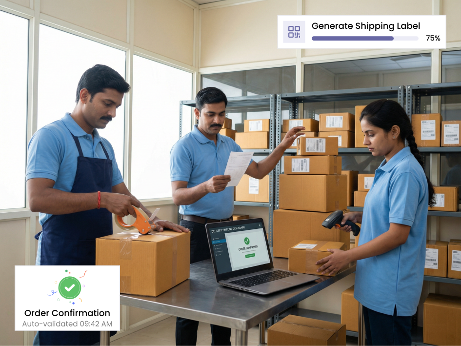 CIPHER CRM invoice for a retail customer with GST on each line and an overdue flag