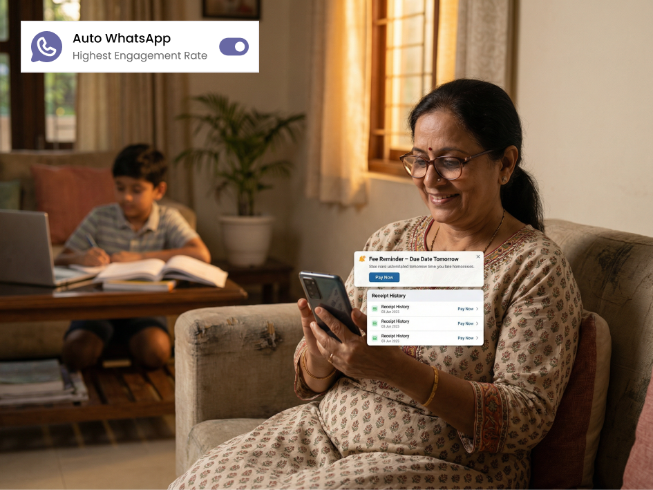 CIPHER CRM follow-up log showing counsellor calls with students and parents
