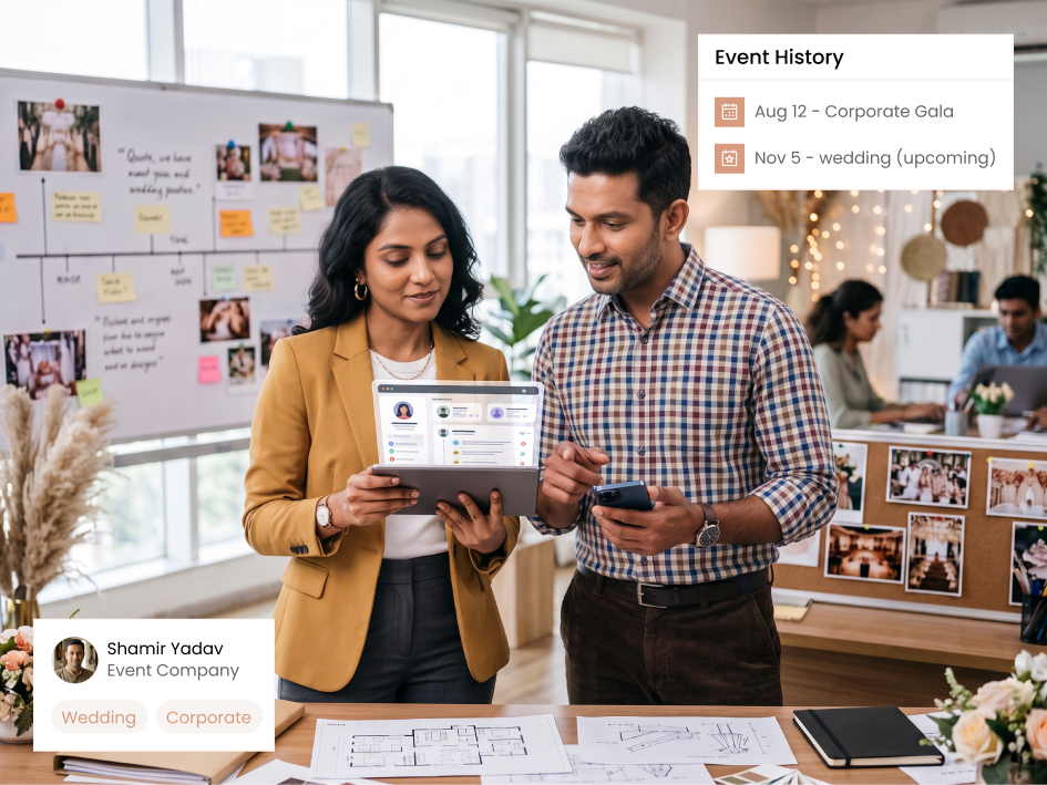 CIPHER CRM client and vendor contacts for an event management company