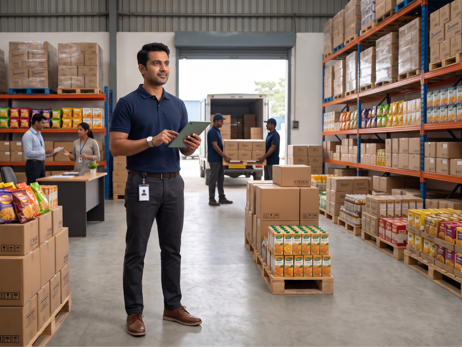 CIPHER CRM food and beverage distributor account view with contacts, invoices and payment history