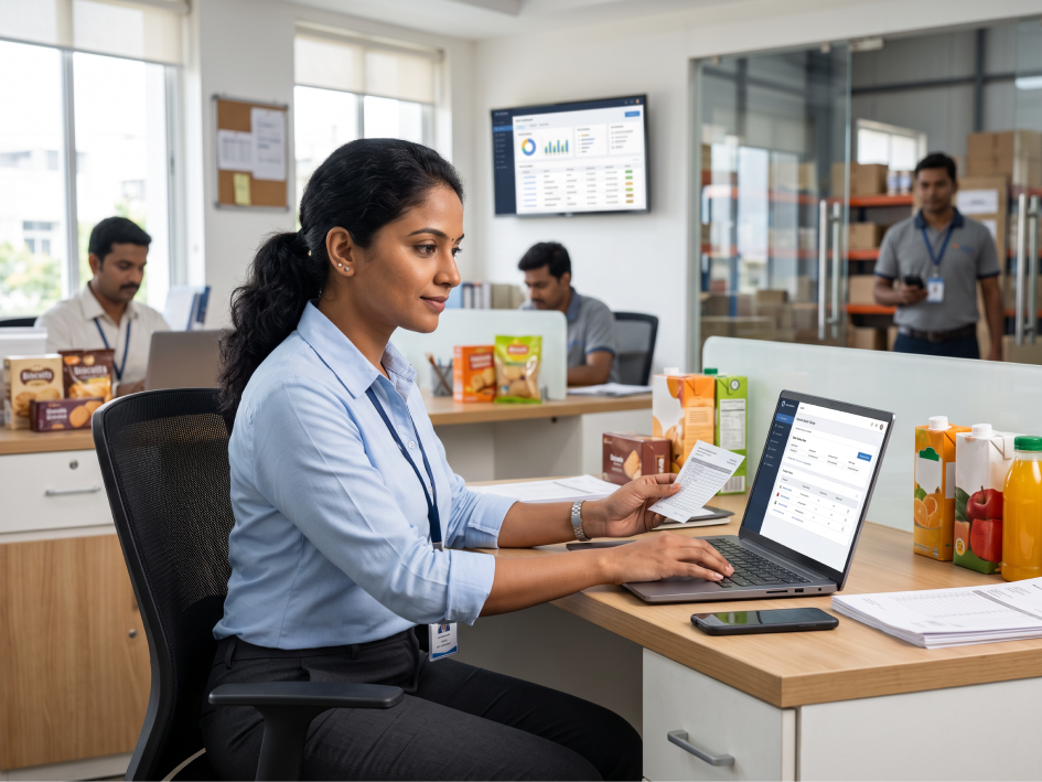 CIPHER CRM order capture for food and beverage distributors showing a shared estimate link with accept and decline