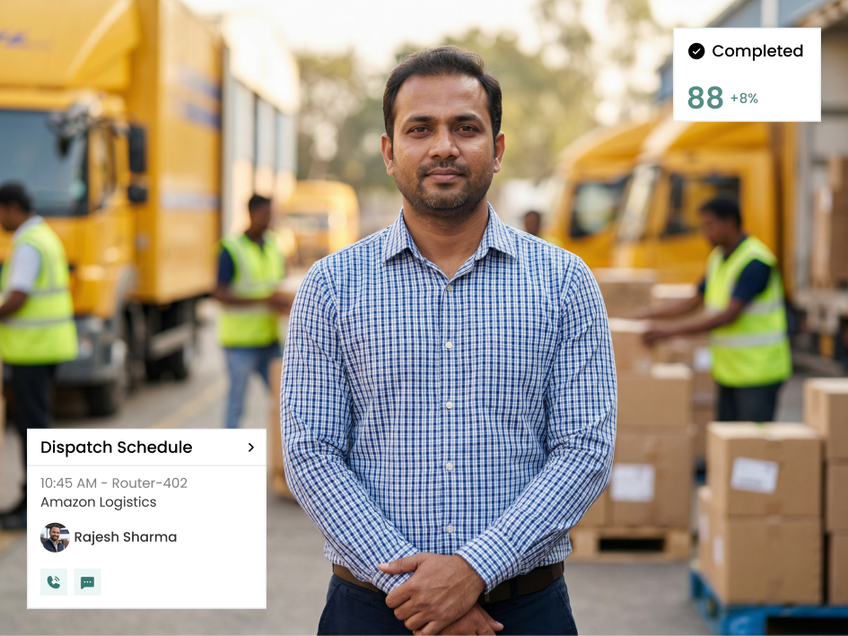 CIPHER CRM freight quotation screen with saved lane and vehicle rates