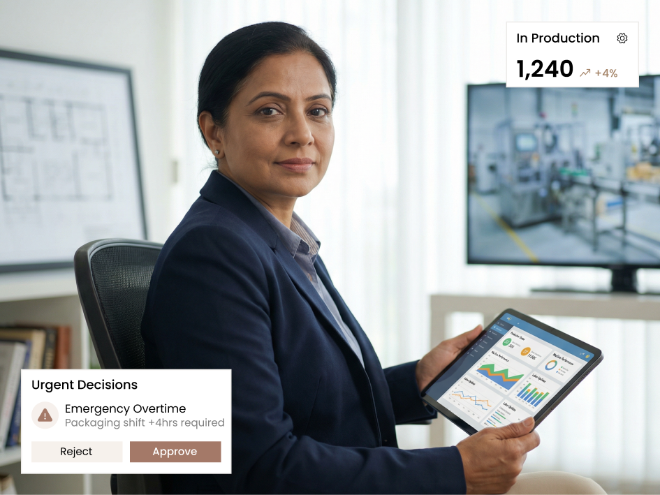 CIPHER CRM open in a phone browser as a field sales executive logs a plant visit